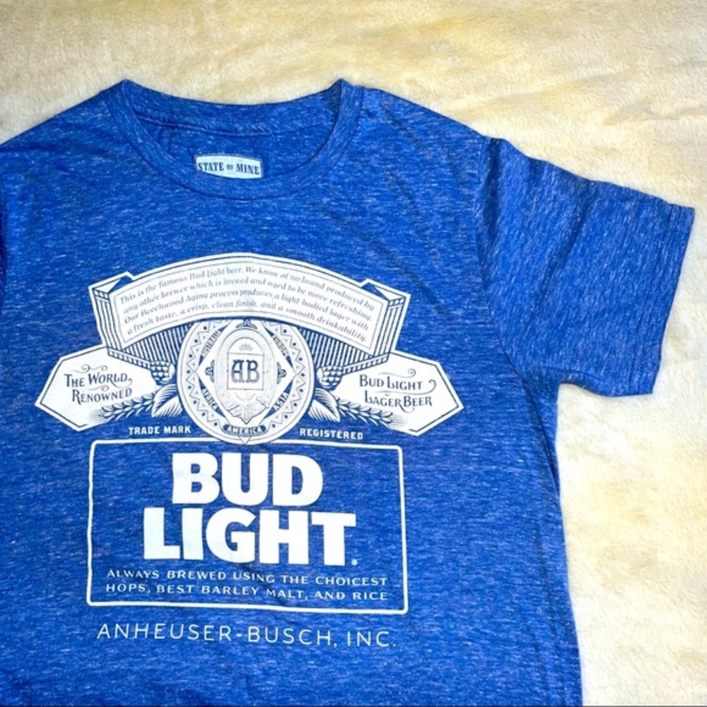 Budweiser Bud Light Short Sleeve Graphic T-Shirt - Size Small
